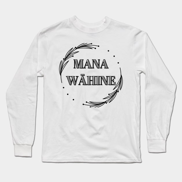 mana wāhine hawaii slogan Long Sleeve T-Shirt by maplunk